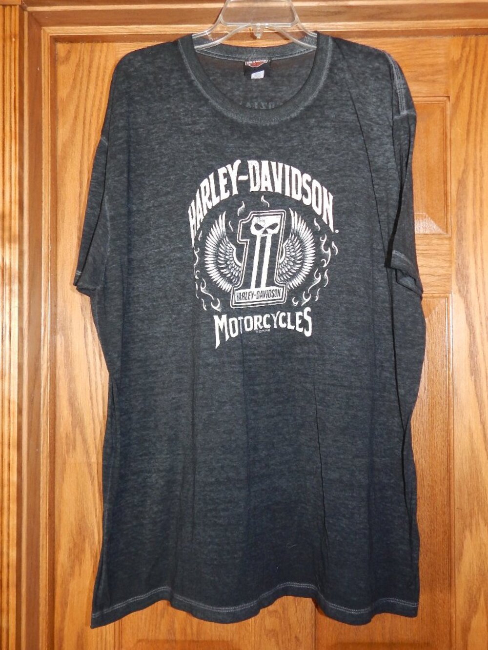 Men's Size 2XL Coziahr IL Harley Davidson Motorcycle Black Slub Tshirt Shirt Tee